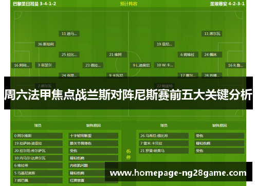 周六法甲焦点战兰斯对阵尼斯赛前五大关键分析
