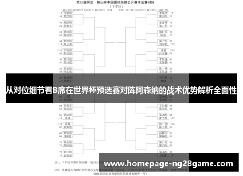 从对位细节看B席在世界杯预选赛对阵阿森纳的战术优势解析全面性