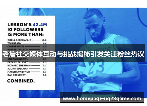 老詹社交媒体互动与挑战揭秘引发关注粉丝热议